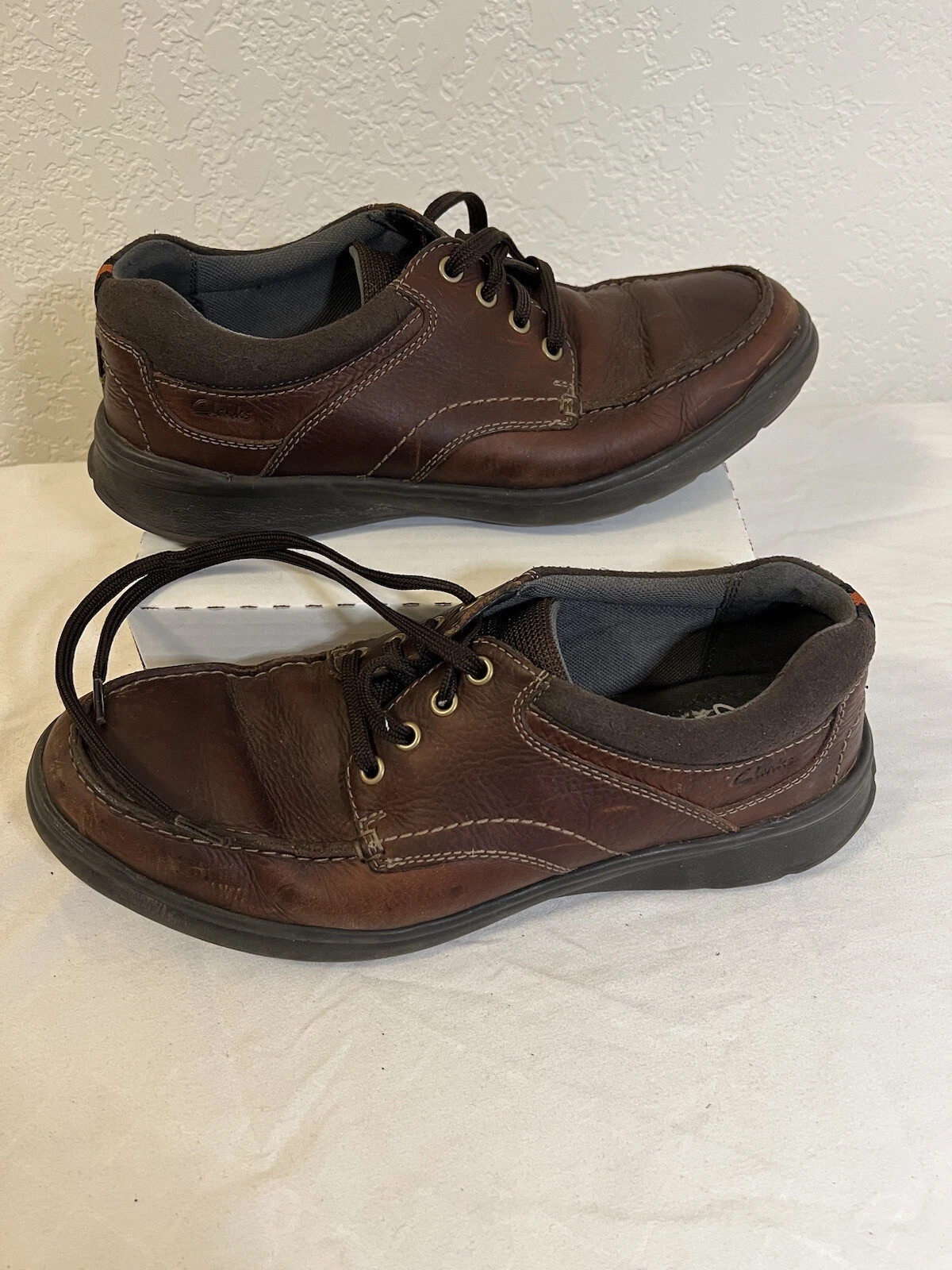 Lacci in pelle da uomo 10 5 Clarks Cotrell Edge Oxford 26119803 tessuto marrone