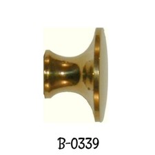 Brass Knob - Polished Turned Bookcase Desk Brass Knob 3/4" Antique Vintage style