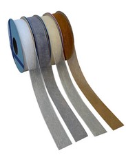 Wedding Ceremony Shimmer Sheer Organza Ribbon  5/8  x 25 Yards, Set of 4, Formal