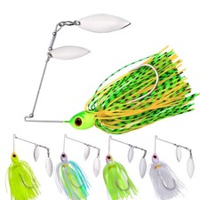 5pcs Blade Spinner Bait with Rubber Skirt Fish Buzzbait Fishing Lure 10/14g
