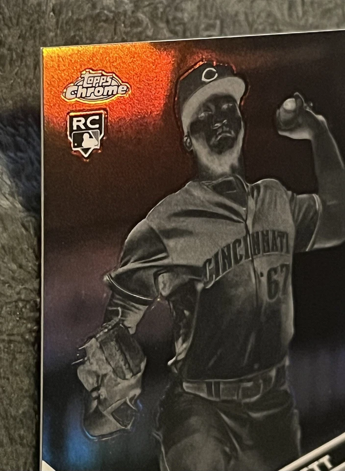 2017 Topps Chrome Amir Garrett Parallel Negative Refractor NM-MT! - Image 3 of 4