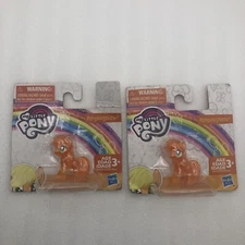 My Little Pony Applejack (2018) Hasbro Clear Orange Mini Figure Lot Of 2 New