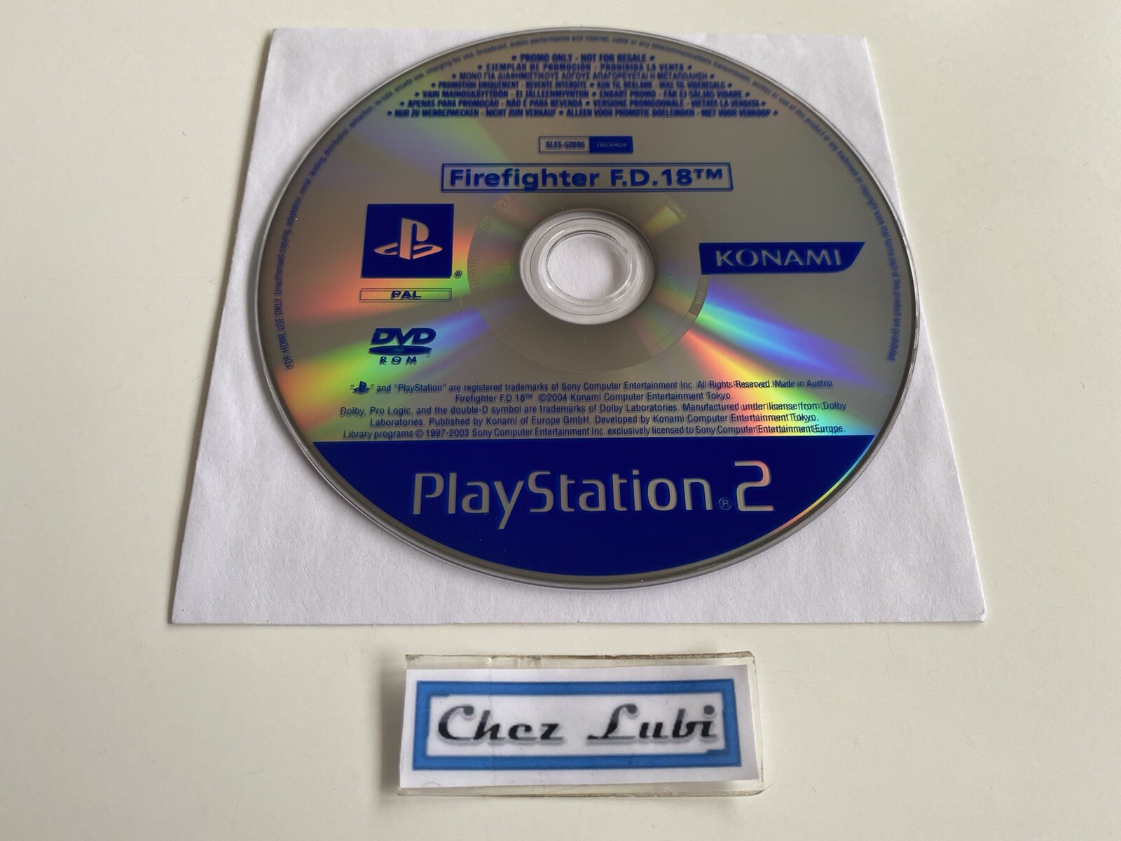 Firefighter F.D. 18 - Promo Press - Sony PlayStation PS2 - PAL EUR