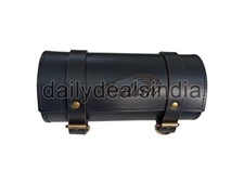 Sac À Outils En Cuir Véritable Noir D2 Pour Moto Indienne Universelle
