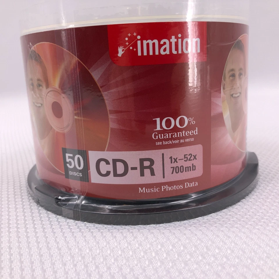 Imation CD-R 700mb Blank 50 Pack Discs Shiny 1x-52x Compatible NEW Sealed - Image 4 of 4