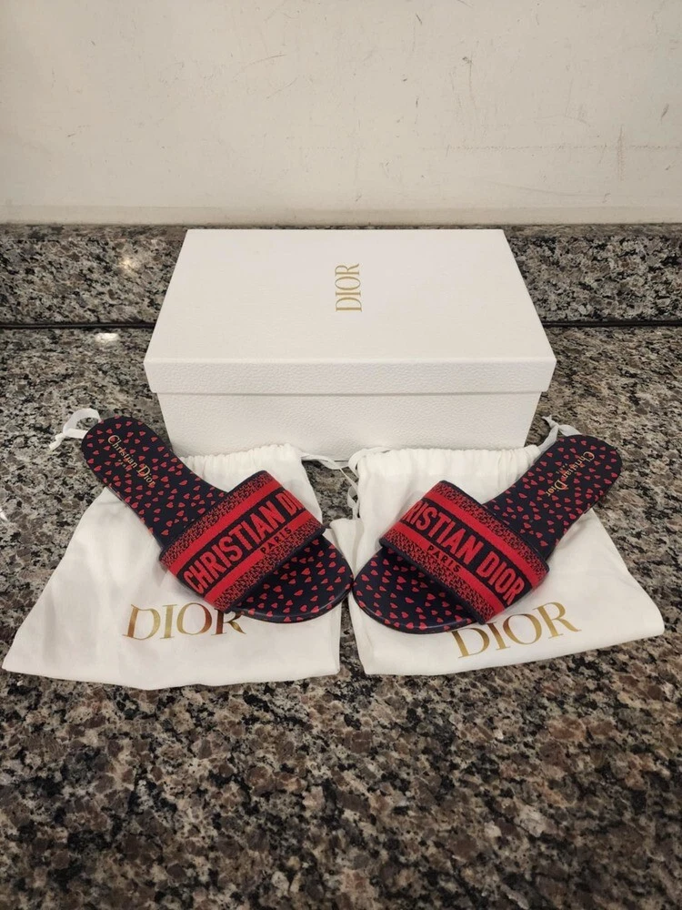 Diapositives plates Christian DIOR Pop Heart I Love Paris Dway EU 39,5 SPBJKI 340609 