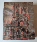 Rare Jeu de Cubes Complet Incendie de la Cathedrale de Reims WW1 + Boite 1920