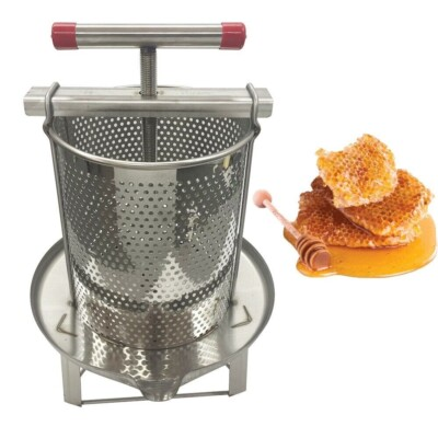 #ad Manual Bee Honey Extractor Mesh Honey Press Machine Stainless Steel Beekeeping $133.48