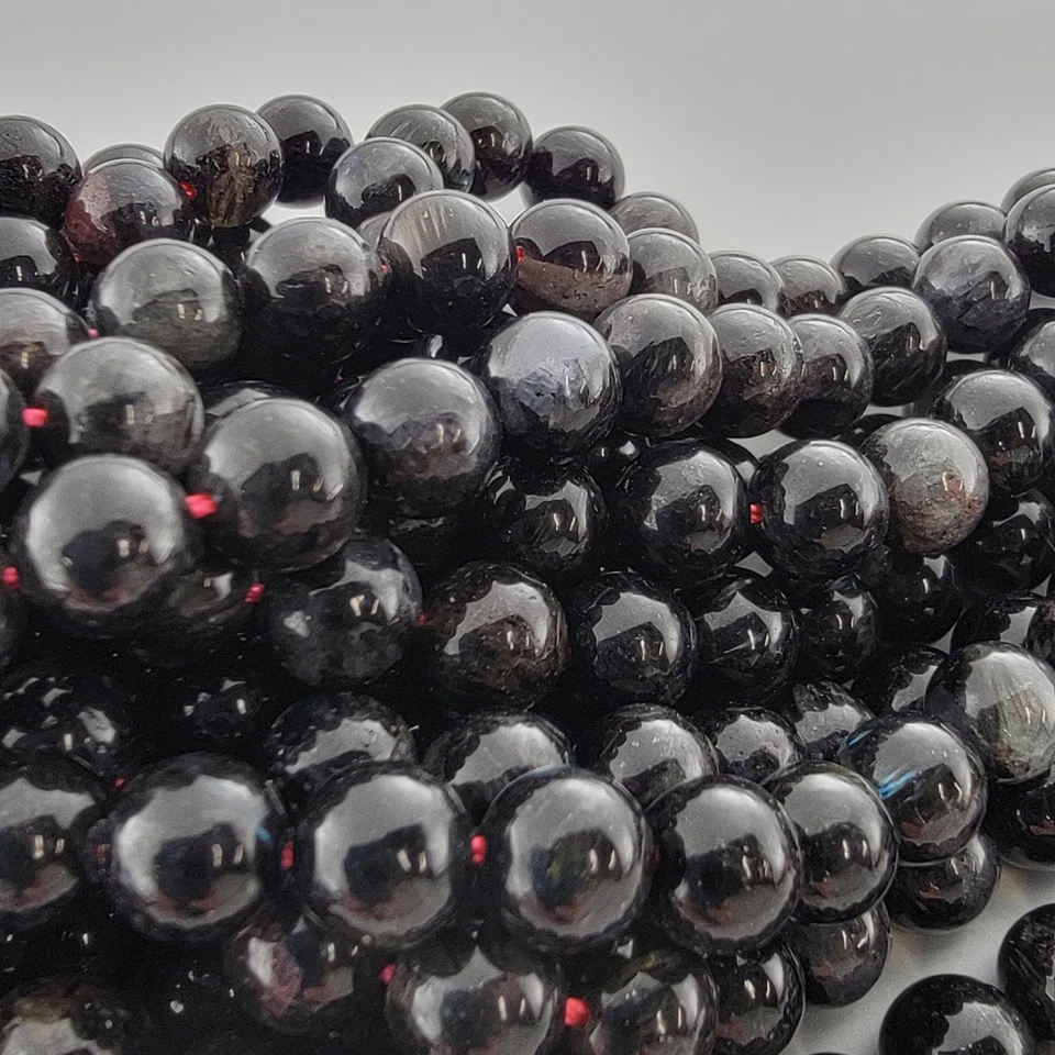 Cuentas de astrofilita doradas destello natural liso redondo cristal piedra 6 mm 8 mm 10 mm Foto 2 de 4