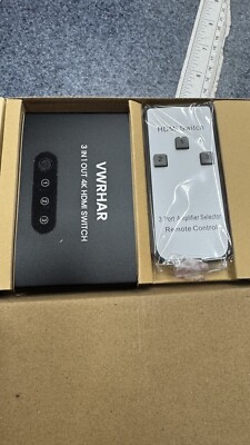 VWRHar HDMI Switch 3 in 1 Out 4K UHD HDMI Switcher Splitter Automatic Switch
