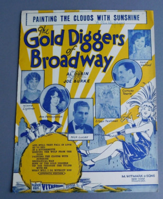 Painting The Clouds With Sunshine: from The Gold Diggers of Broadway - sheet mus