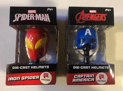 New Marvel Avengers & Spider-Man Die-Cast Captain America & Iron Spider Helmets
