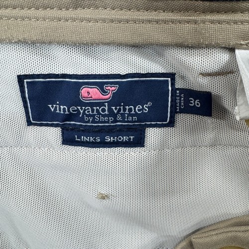 Vineyard Vines Links Shorts Men’s 36 Beige Khahi Preppy Summer Yacht Casual 9” - Picture 8 of 9
