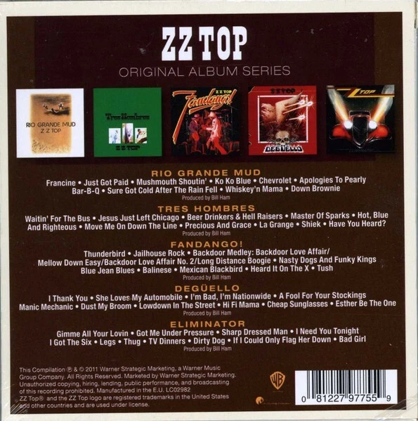ZZ Top Original Album Series 5-CD NEW SEALED Tres Hombres/Fandango/Eliminator+ - Image 2 of 4