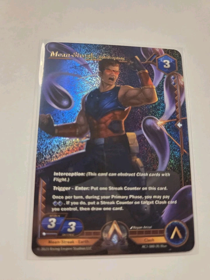 Mean- Streak  Intercepting 080  Rare Holographic Alpha Clash Tcg The Awakening - Image 2 of 2