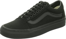 VANS OLD SKOOL UNISEX ADULTS' LOW-TOP TRAINERS, SIZE 7 - BLACK/BLACK