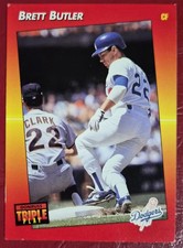 1992 Donruss Triple Play - Will Clark, Brett Butler #59 Will Clark Fielding