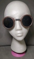 VTG Tortoise Glendale Optical Co Steampunk Goggles Safety Bike Motorcycle Glass