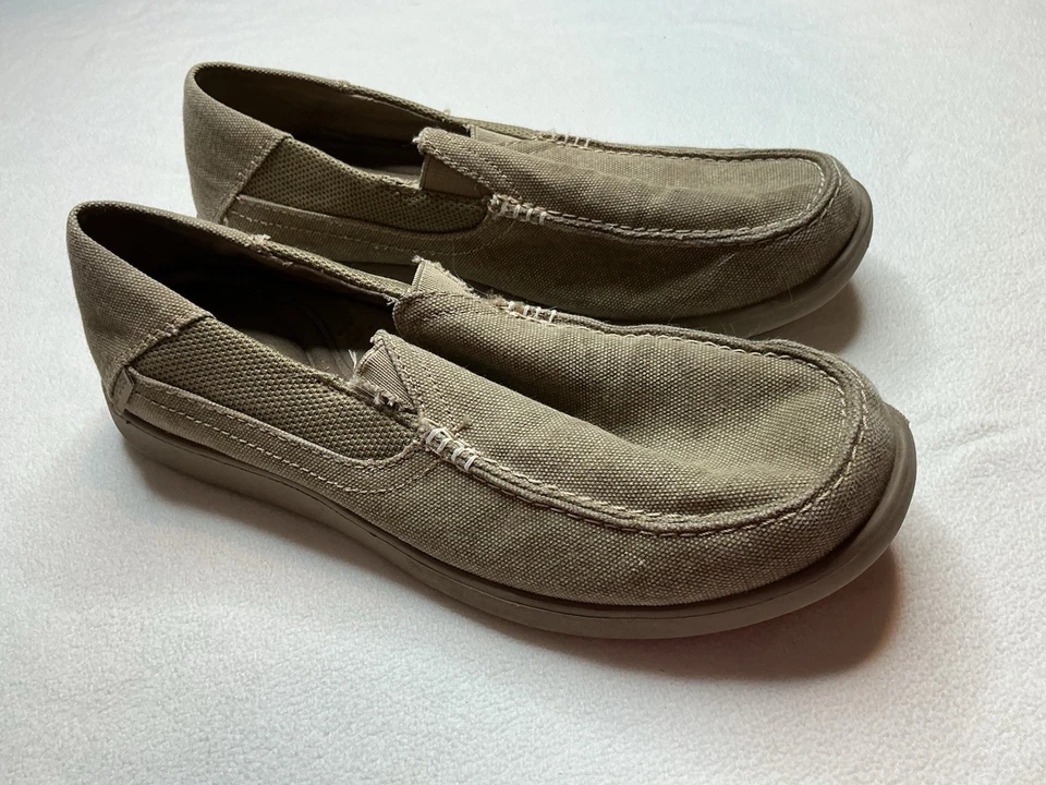 Zapatos Mocasines Crocs Santa Cruz 2 Para Hombre Talla 10 Marrón Lujo Lona Foto 4 de 4