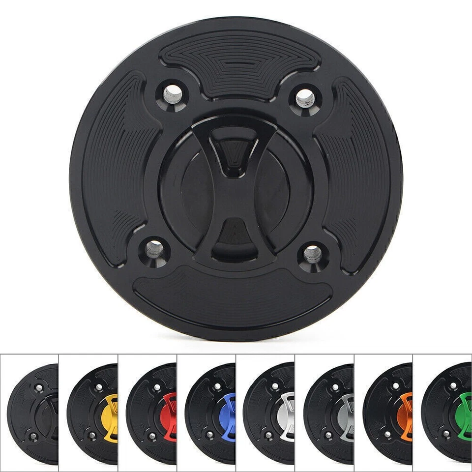 Cubierta de tapa del tanque de combustible CNC sin llave Kawasaki Ninja 400 650 Z900 Versys 1000 Foto 2 de 4