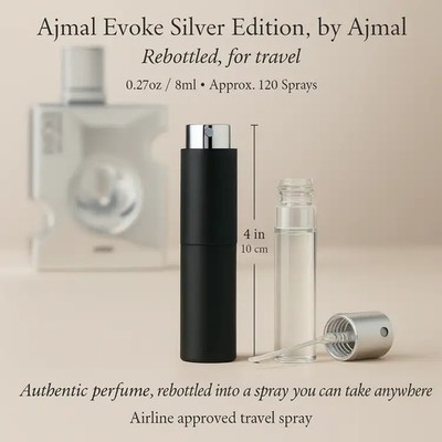 Ajmal Evoke Silver Edition by Ajmal Travel Spray 0.27 oz for Men