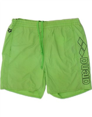 ARENA Mens Graphic Sport Shorts Large Green AV04
