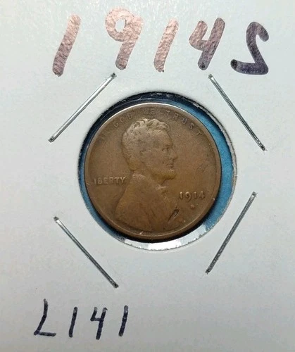 1914S Lincoln Cent M Fine F with Details / Low Shipping
