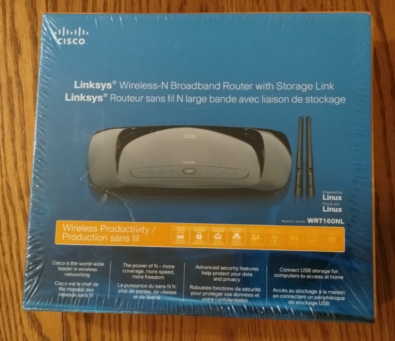 Linksys 2.4 GHz Wireless-N Broadband Router WRT160NL SEALED BOX