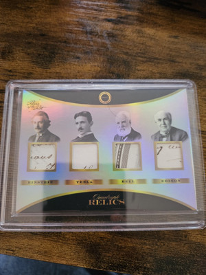 2024 PIECES OF THE PAST 1800s, QUAD RELIC EINSTEIN TELSA BELL EDISON #196 -2