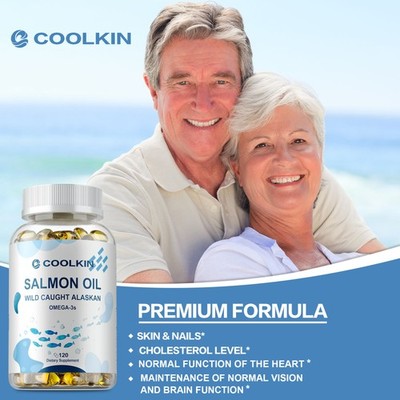 Salmon Oil Capsules - with Omega 3, Vitamin A, EPA and DHA - 120pcs