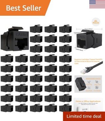 40-Pack Female to Female RJ45 Keystone Jacks for High-Speed Connectivity
