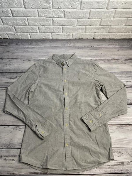 Men AllSaints Shirt Silver 36 / S / 44