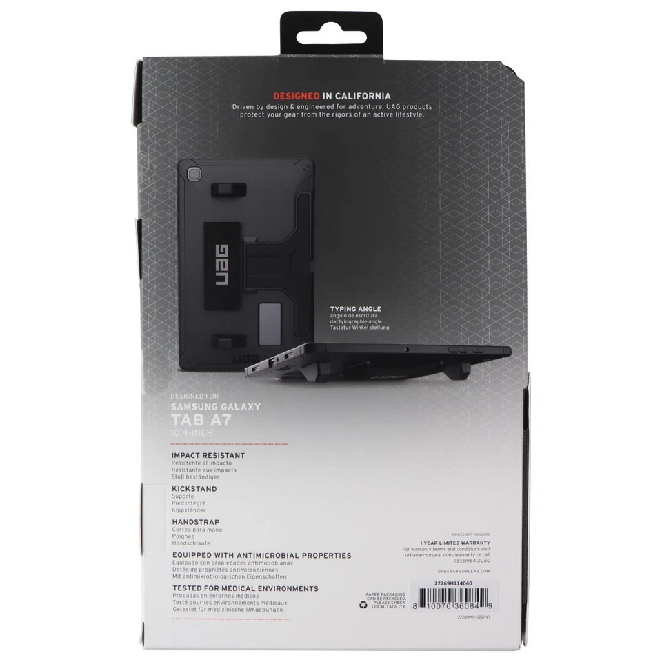 UAG Scout Series Case for Samsung Galaxy Tab A7 (10.4-in) - Black - Image 2 of 2