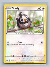Starly Normal Common SWSH09: Brilliant Stars SWSH09 Colorless 117/172 Pokemon Ca