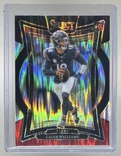 Caleb Williams 2024 Panini Select #25 Black and Red Prizm Shock Concourse RC C1