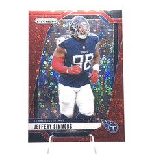 2024 Prizm No Huddle Jeffrey Simmons Red Disco /75