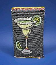 Mary Frances Beaded Rare Margarita "Salty" Crossbody Phone Case Bag Purse 8x5
