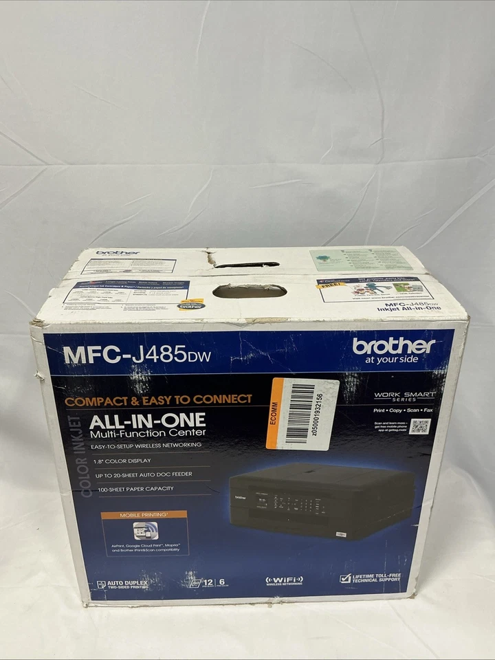 Brother MFCJ485DW All-In-One Inkjet Printer - Black - Image 2 of 4