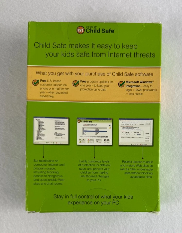 Webroot Child Safe Internet Protection Software PC CD-ROM (Sealed) - Image 2 of 3