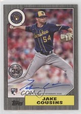 2022 Series 1 1987 Topps Baseball Black 136/199 Jake Cousins #87BA-JCO Auto 12yh