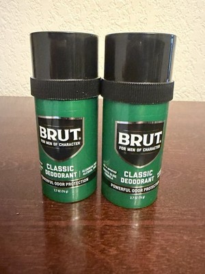 2 Pack Brut for Men of Character Classic Scent Deodorant Round Stick, 2.7 Oz.