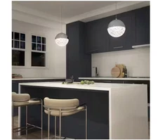 Artika Carat Ball 15-Watt 1 Light Chrome Modern 5 CCT Integrated LED Mini Pendan