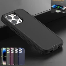 For iPhone 14 Pro Max/14 Plus/14 Case Rugged Heavy Duty Shockproof Hybrid Cover