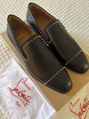 Christian Louboutin Dandy Cloo Flat Black Calf Leather Spike  display picture 1