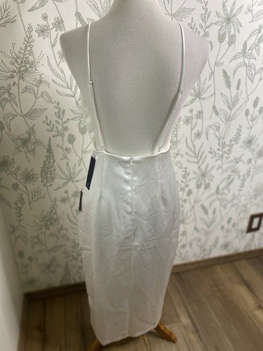 Lulu’s Never Look Back White Backless Bodycon Midi Dress Medium New - 第 4/11 張圖片