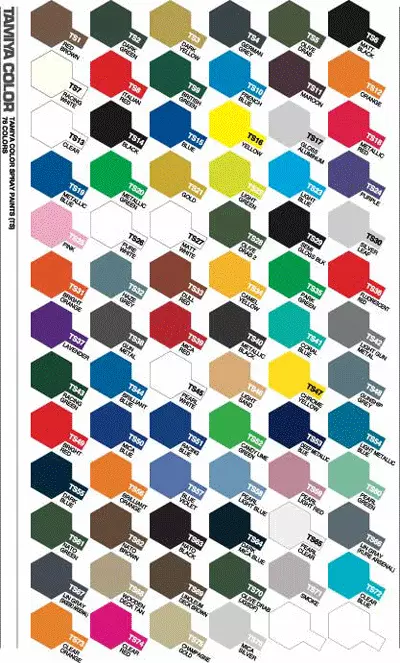 TAMIYA SPRAY PAINT TS SERIES PAINTS VARIOUS COLORS 100ML TAMIYA