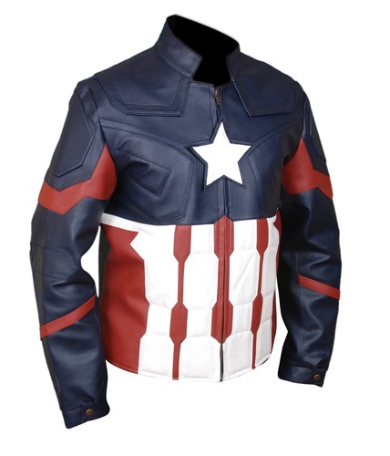 Kid's captain America Leather Jacket for Boys - Fast shipping Easy Return - Picture 5 of 9