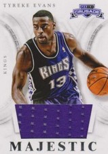 Tyreke Evans jersey relic basketball card Kings 2013 Panini Crusade Majestic #43