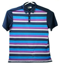 Callaway Opti-Dri Short Sleeve Striped Golf Polo Shirt Mens XXL Flaw