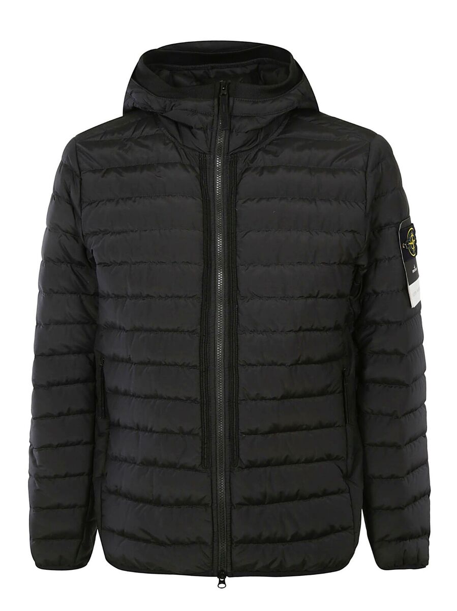 Stone Island O-Cotton R Nylon 42725 Down Jacket - Black for Stone Island O-Cotton R Nylon 42725 Down Jacket - Black for